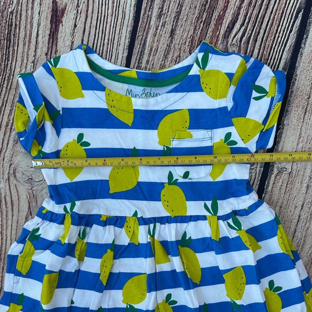 Mini Boden lemon stripe Kids Dress - Picture 6 of 7